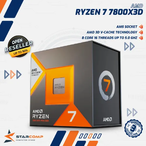 AMD RYZEN 7 7800X3D GAMING PROCESSOR AM5 8 CORE 16 THREADS