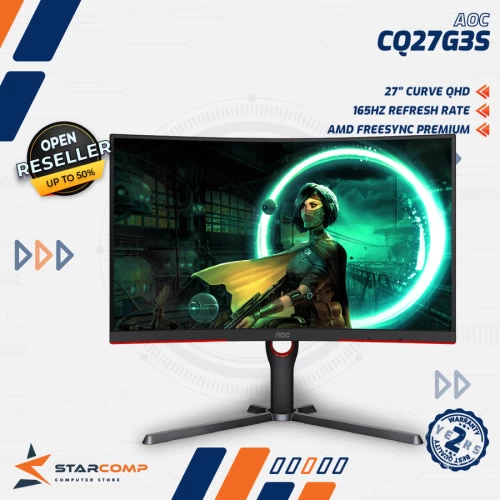 AOC 27" CQ27G3S CURVED QHD 1440P 165HZ DP HDMI