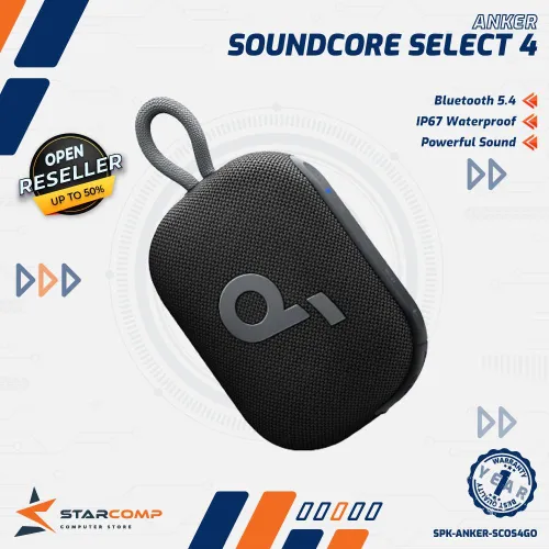 ANKER SOUNDCORE SELECT 4 GO PORTABLE BLUETOOTH SPEAKER 20HRS IP67 WATERPROOF AND DUSTPROOF
