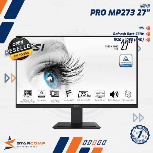 MSI PRO MP273 27 FLAT IPS 75HZ SPEAKER