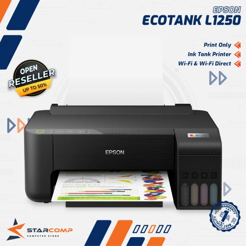 EPSON ECOTANK L1250 SINGLE FUNCTION PRINT WIRELESS