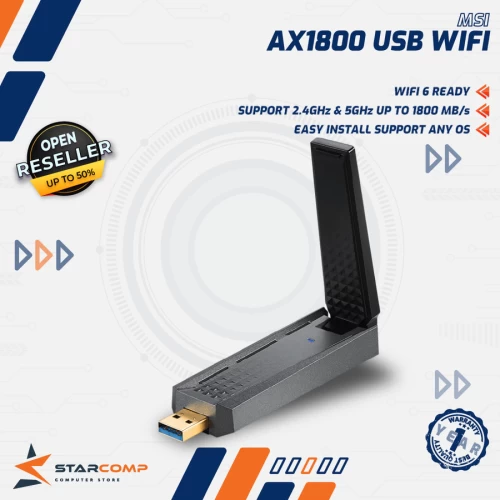 MSI AX1800 WIFI 6 DUAL-BAND