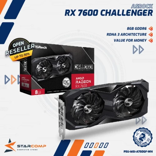ASROCK RADEON RX 7600 CHALLENGER 8GB OC GDDR6