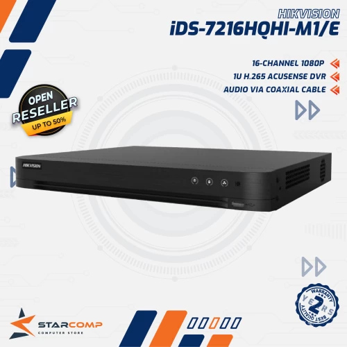 HIKVISION IDS-7216HQHI-M1/E 16 CHANNEL 5MP AUDIO ACUSENSE