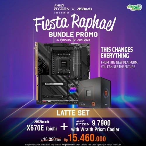 ASROCK X670E TAICHI + AMD RYZEN 9 7900 BUNDLE PROMO - LATTE SET