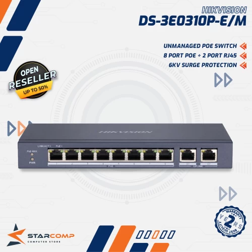 HIKVISION DS-3E0310P-E/M 8 PORT