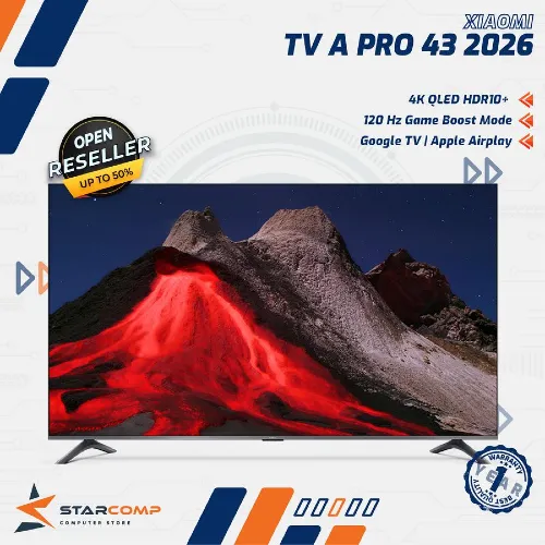 XIAOMI TV 55 " A PRO 2026 4K QLED 120 HZ GAME BOOST MODE GOOGLE TV APPLE AIRPLAY SMART GTV GARANSI RESMI