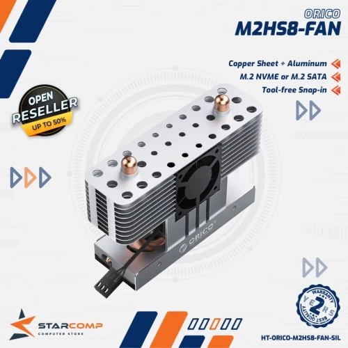 ORICO M2HS8-FAN HEATSINK M.2 SSD ALUMINIUM